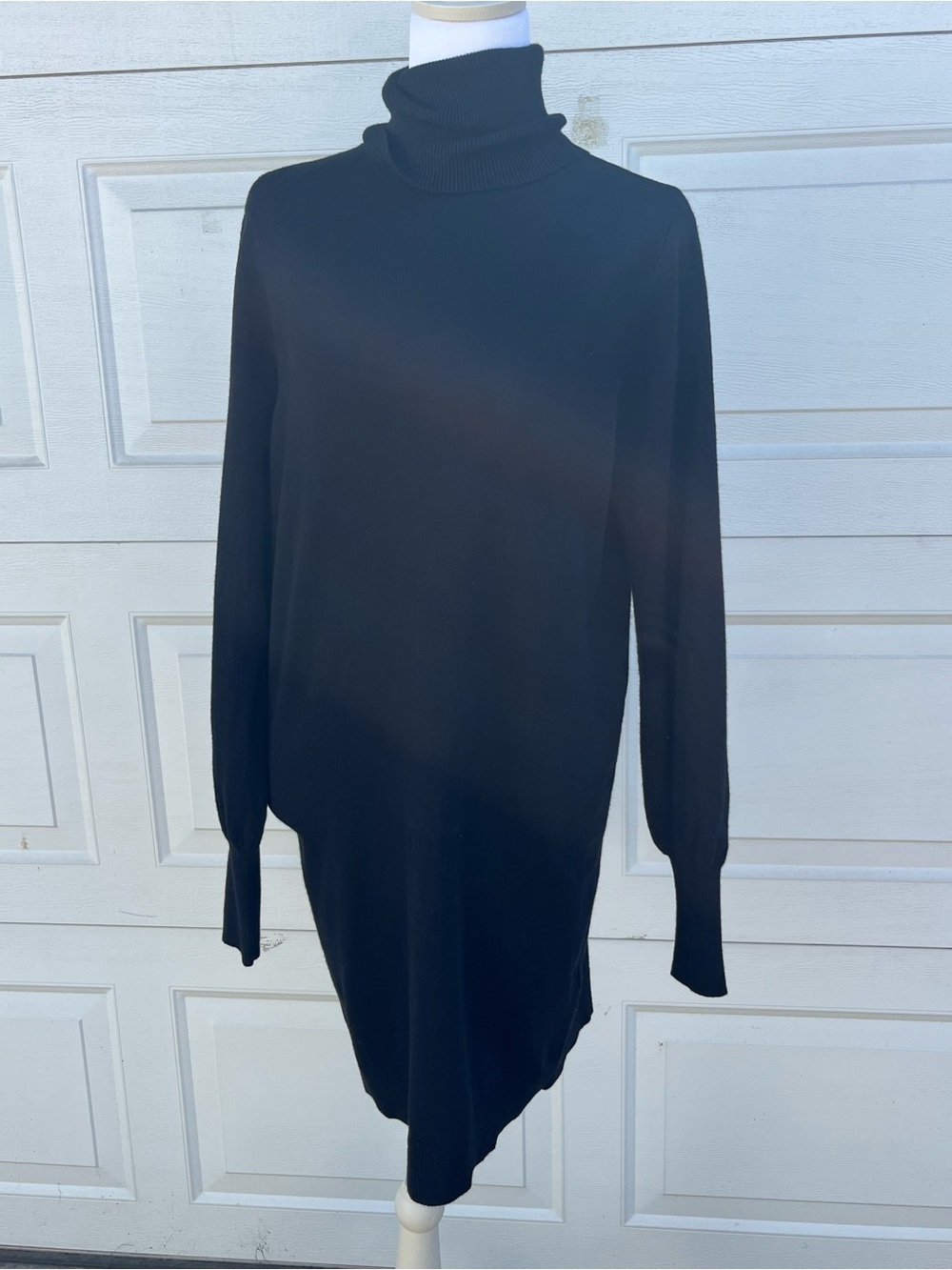 Women's Wayf Black Long Sleeve Turtleneck wool blend sweater Dress small